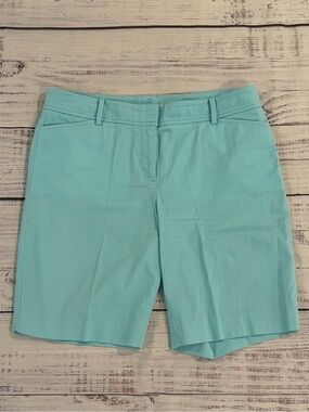 Talbots Perfect Shorts Women's Blue Bermuda Chino Size 10P (Petite) Preppy
